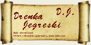 Drenka Jegreški vizit kartica